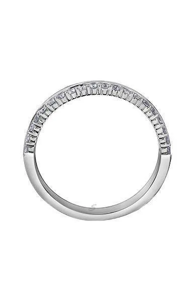 10K White Gold 0.15TDW Diamond Love Wedding Band