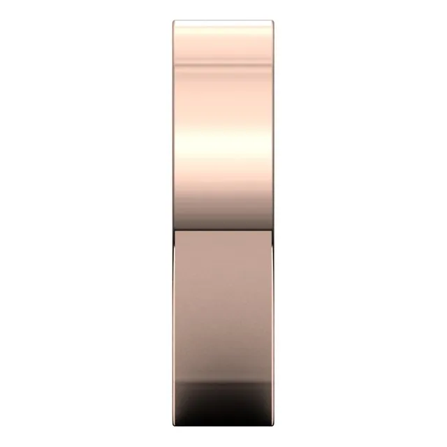 14K Rose Gold 5 mm Square Comfort Fit Wedding Band