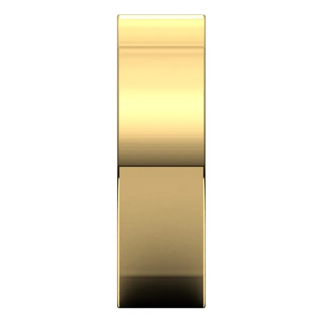 18K Yellow Gold 6 mm Square Comfort Fit Wedding Band