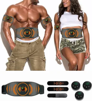ABS Stimulator, Ab Machine, Abdominal Toning Belt Muscle Toner Fitness Training Gear Ab Trainer Equipment for Home… Black