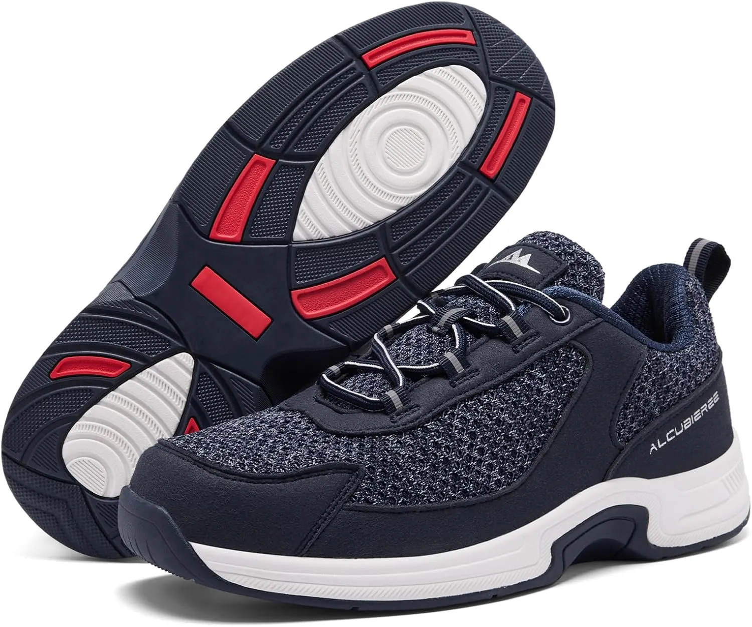 alcubieree OTR Mens Walking Shoes Diabetic Orthopedic Sneakers for Plantar Fasciitis