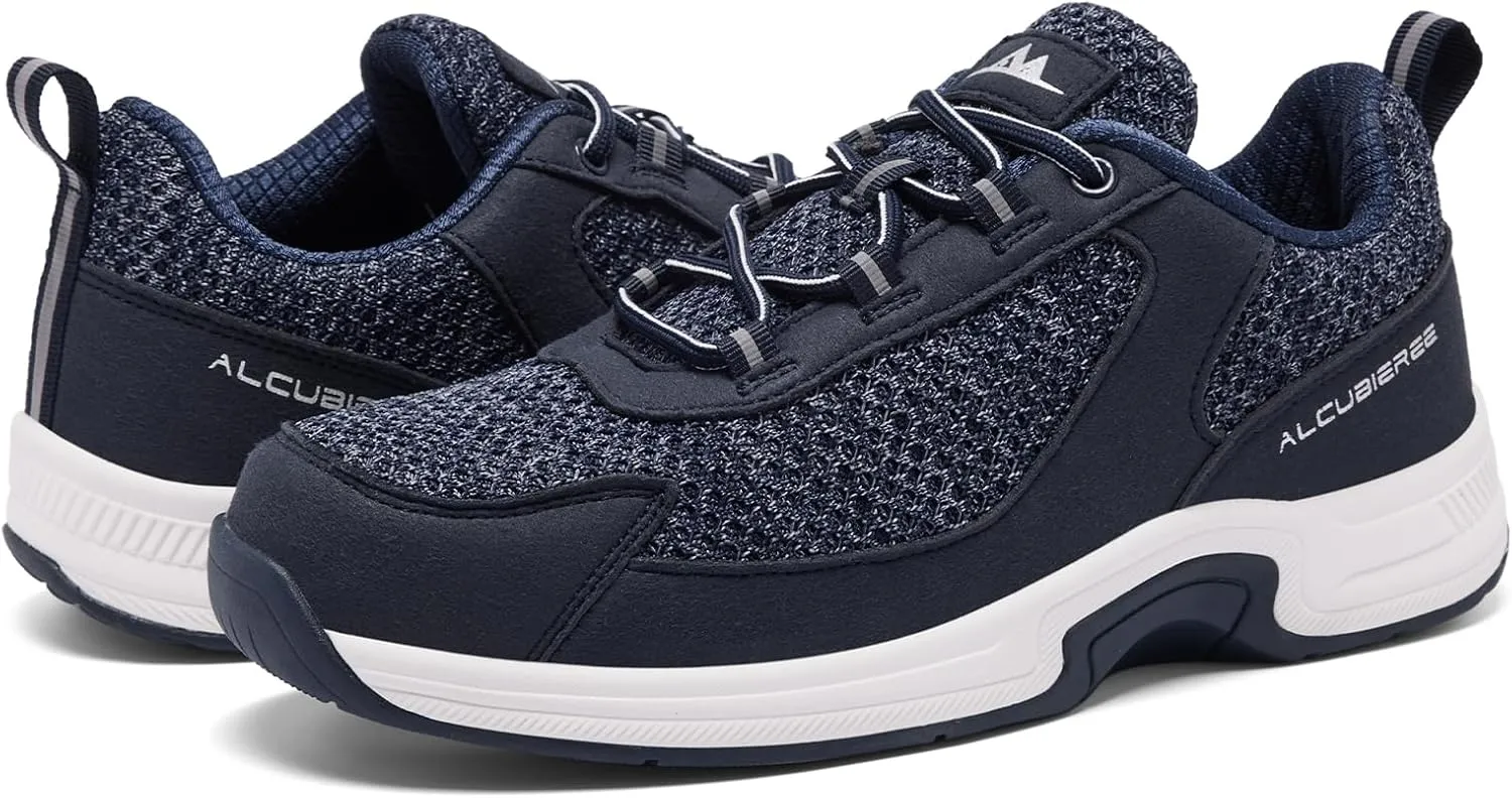 alcubieree OTR Mens Walking Shoes Diabetic Orthopedic Sneakers for Plantar Fasciitis