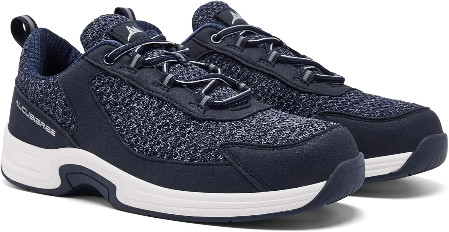 alcubieree OTR Mens Walking Shoes Diabetic Orthopedic Sneakers for Plantar Fasciitis