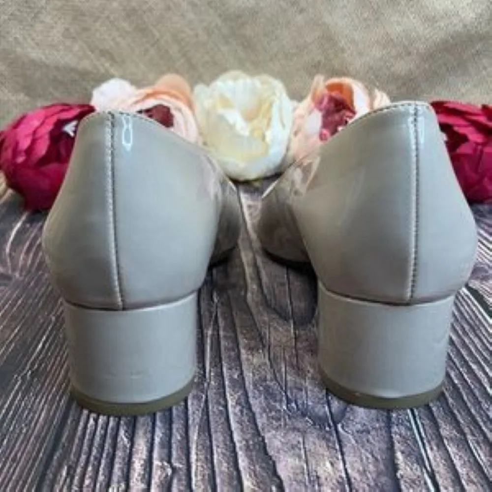 Alfani Khaki (Tan) Leather Step 'N Flex Daleah Block-Heel Pumps 8.5M