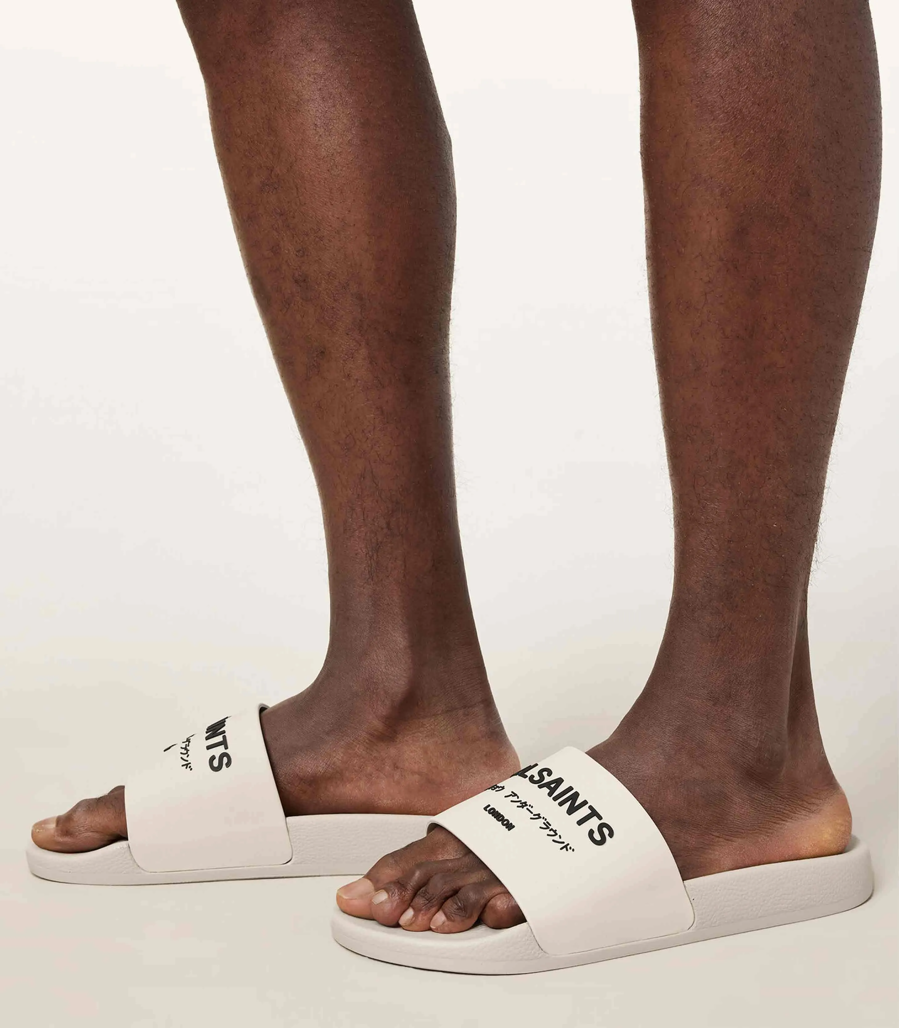 AllSaints - Underground Logo Slip On Sliders