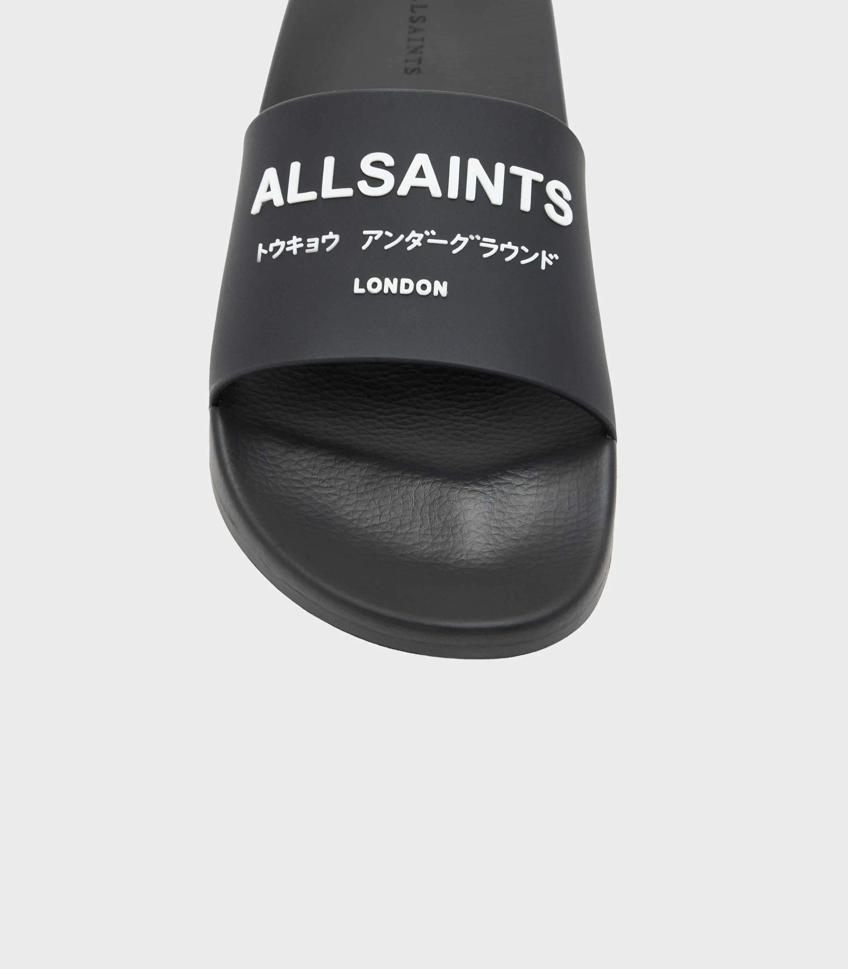 AllSaints - Underground Logo Slip On Sliders