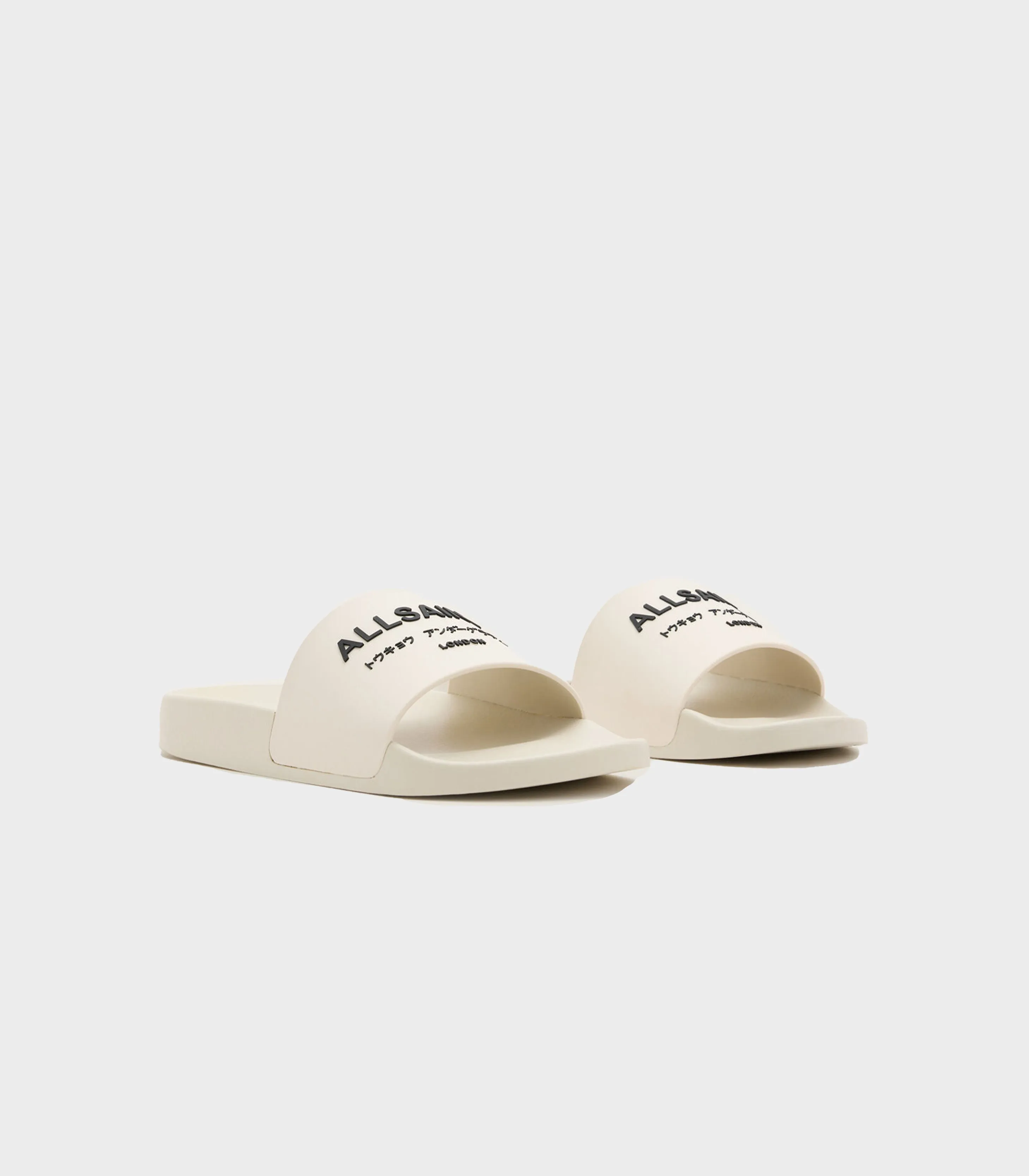AllSaints - Underground Logo Slip On Sliders