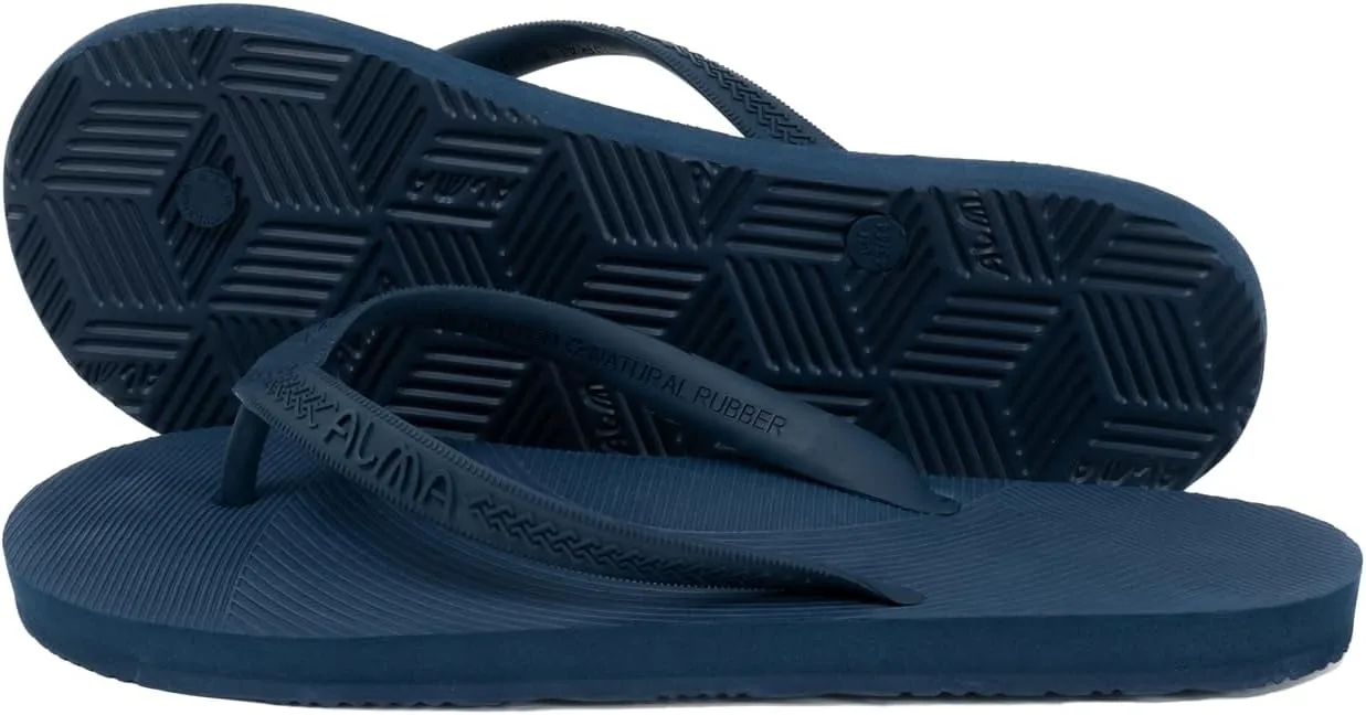 ALMA Men's SOL Classic Natural Rubber Sole Flip Flops