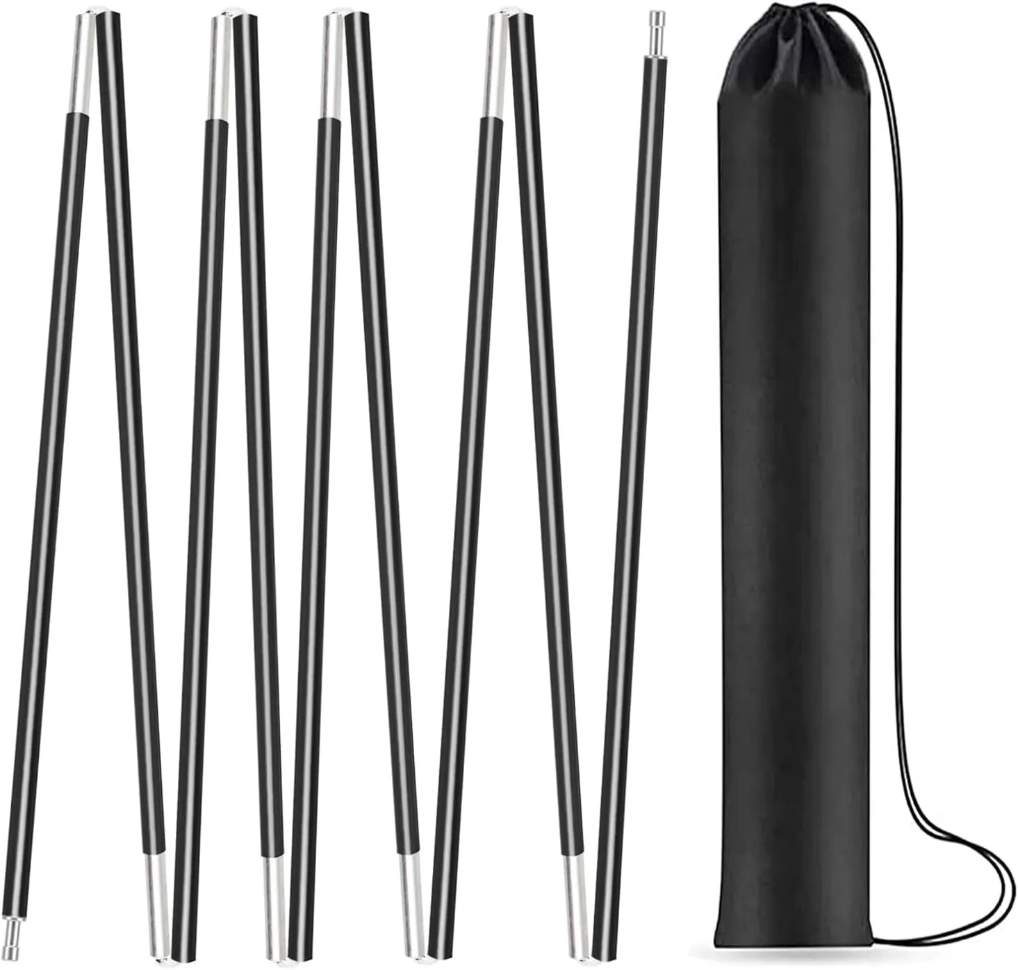 Aluminum Tent Poles Replacement,Fits Both Female and Male Ends,7001 T6 Lightweight Tent Rod Repair Kit for Camping Hiking Backpacking Tent (12ft 1.3in)