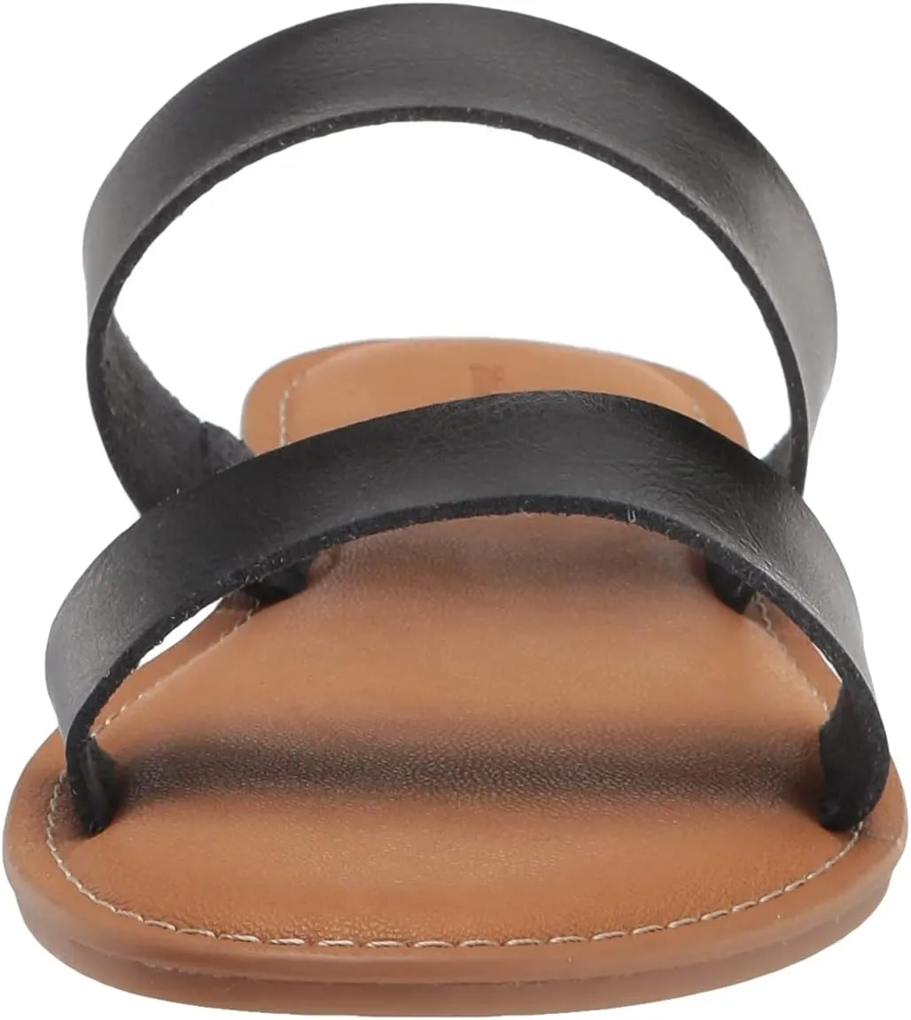 Amazon Essentials Women's Two Band Slip On Open Toe Sandal