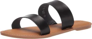 Amazon Essentials Women's Two Band Slip On Open Toe Sandal