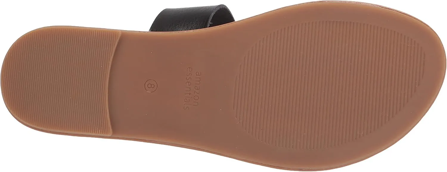 Amazon Essentials Women's Two Band Slip On Open Toe Sandal
