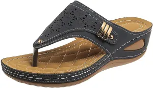 Avylays Orthopedic Sandals for Women Wedge Walking Sandals Breathable Mesh Sports Sandals Non Slip Platform Slippers