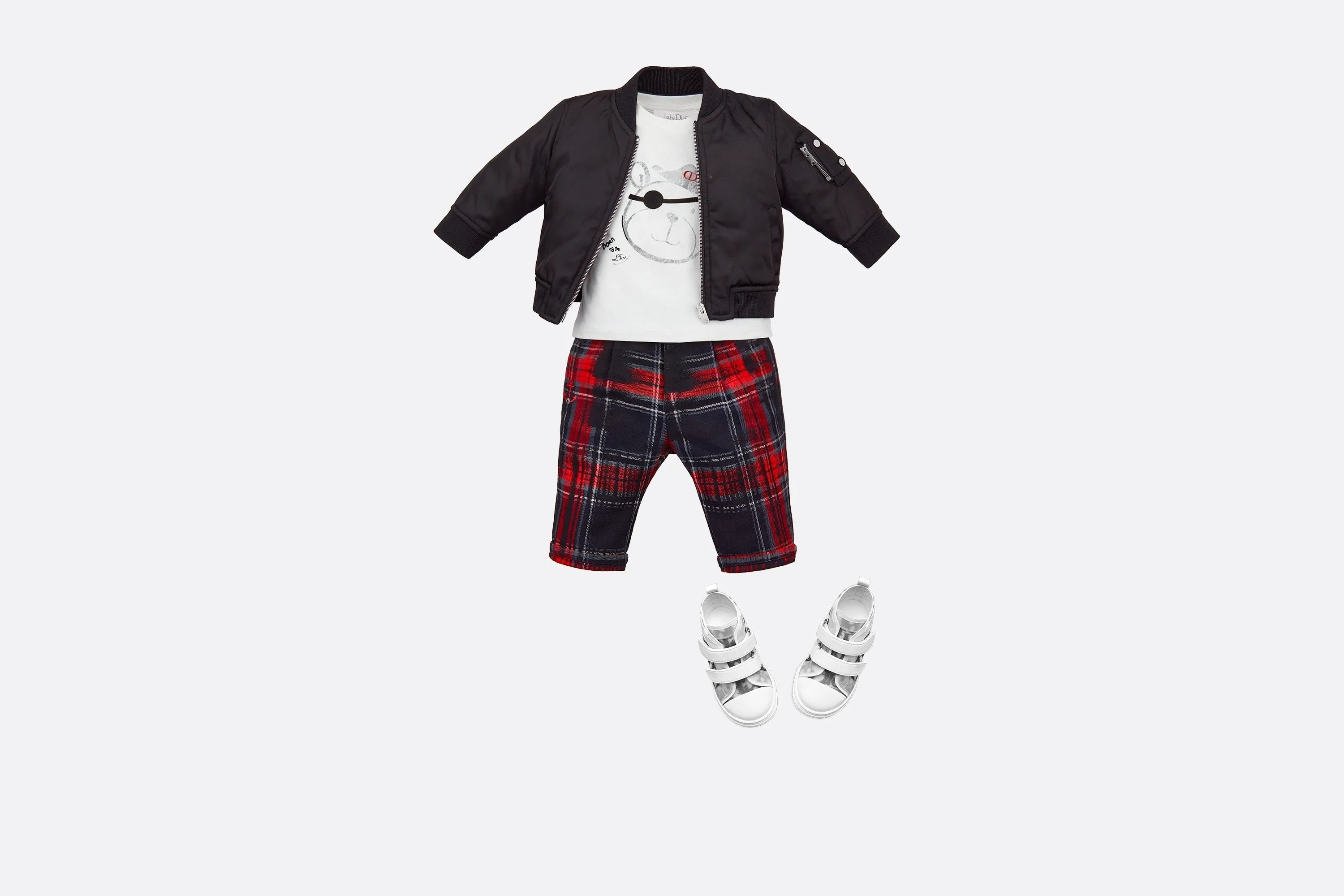 B23 High-Top Sneaker • White and Black Dior Oblique Technical Fabric