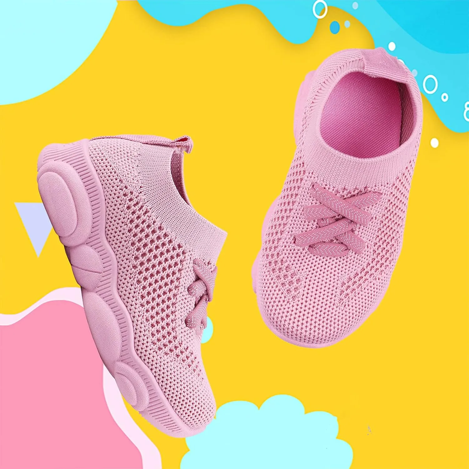 Baby Boy Girl First Walking Shoes Toddler Infant Mesh Sneakers Breathable Lightweight Non-slip Rubber Sole Summer
