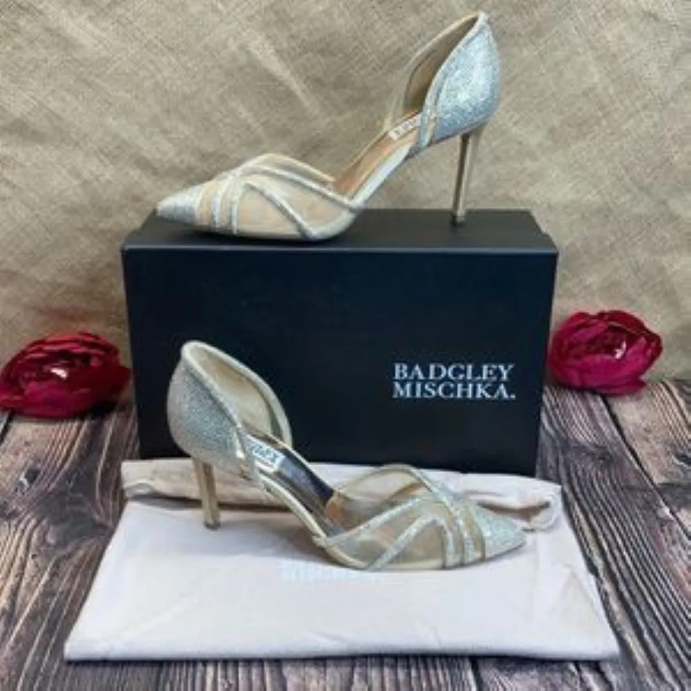 BADGLEY MISCHKA Tan Haze Pointed Toe Pump 7.5