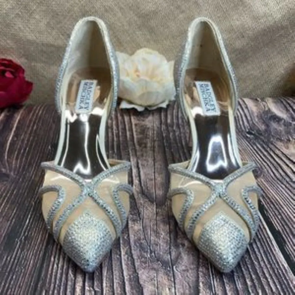 BADGLEY MISCHKA Tan Haze Pointed Toe Pump 7.5