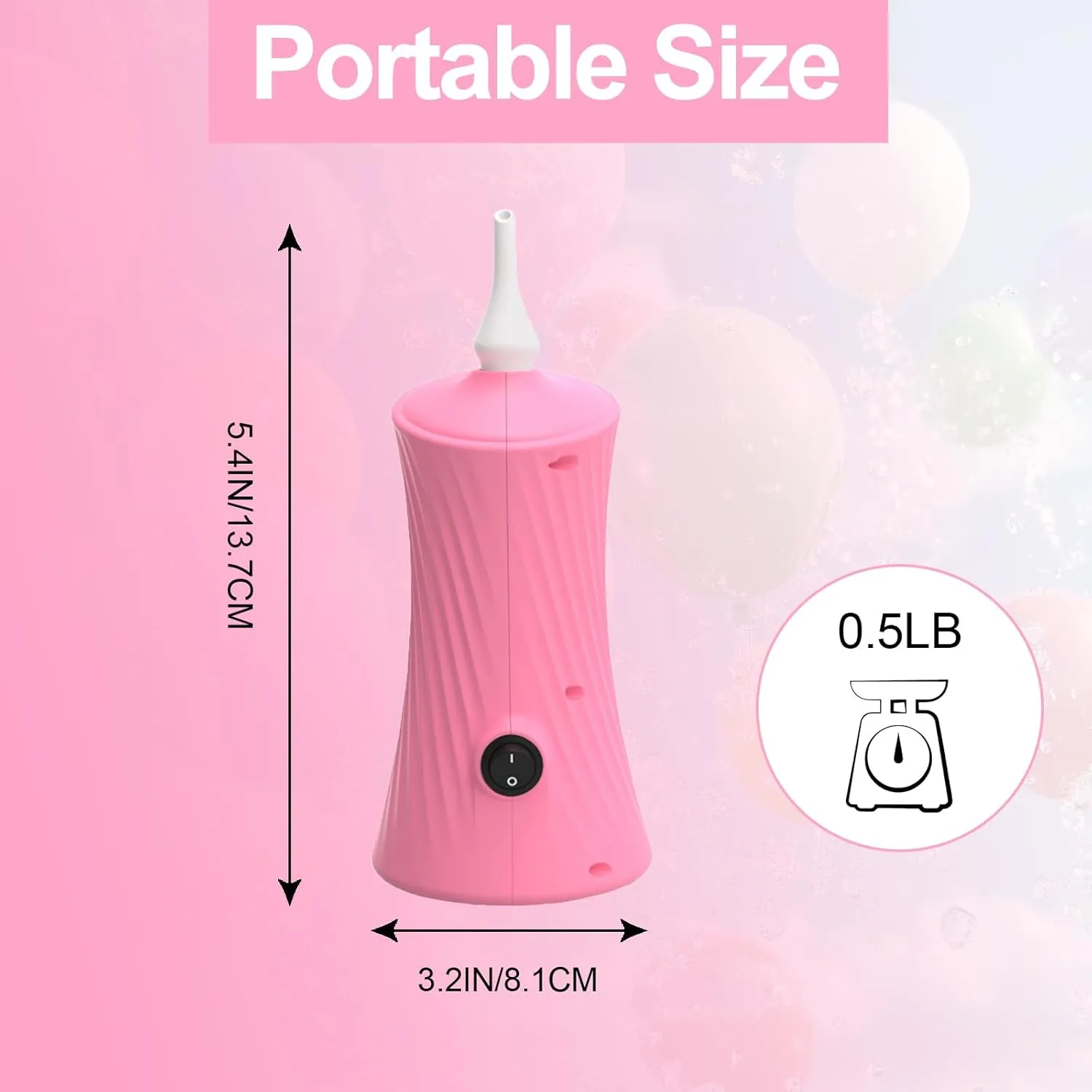 Balloon Pump Electric Air Balloon Pump Balloon Inflator for Foil Animal, Classic, Long Balloons