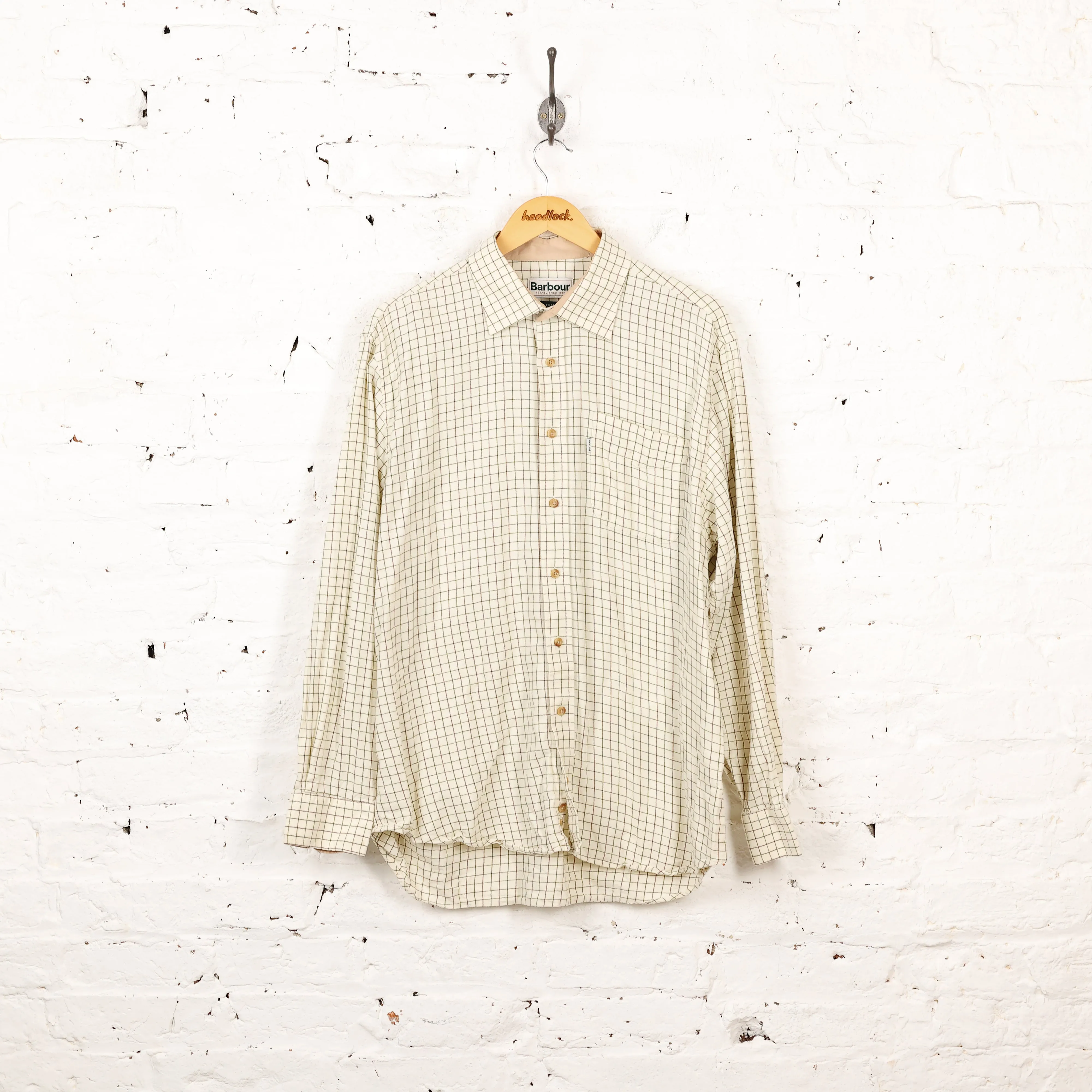 Barbour Comfort Fit Check Shirt - White - XL
