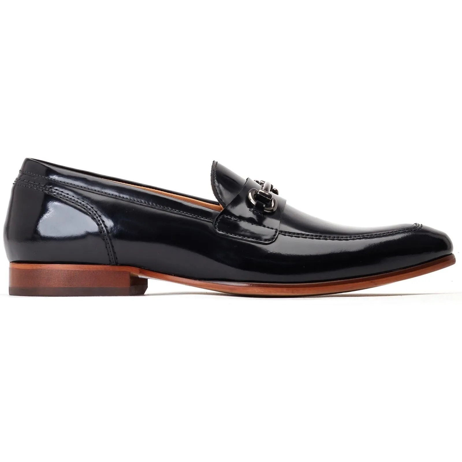 Base London Men's Russo Buckle Loafer in Black