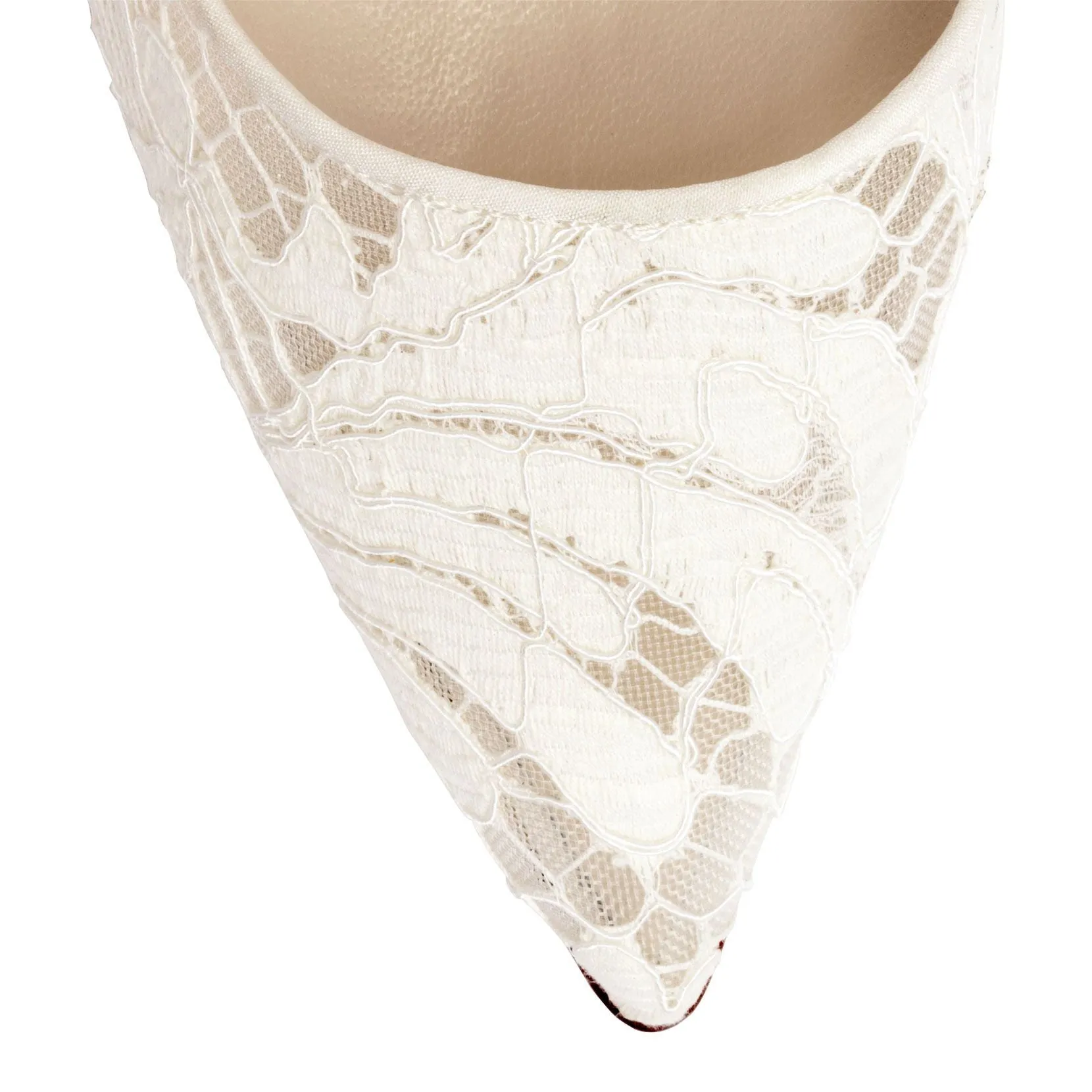 BBLA 90 lace ivory pumps