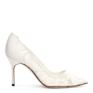 BBLA 90 lace ivory pumps