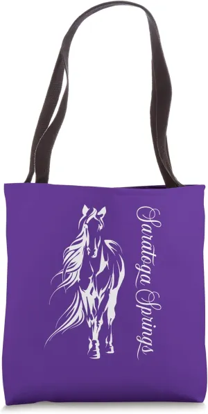 Beautiful Horse Saratoga Springs New York Horse Race Tote Bag