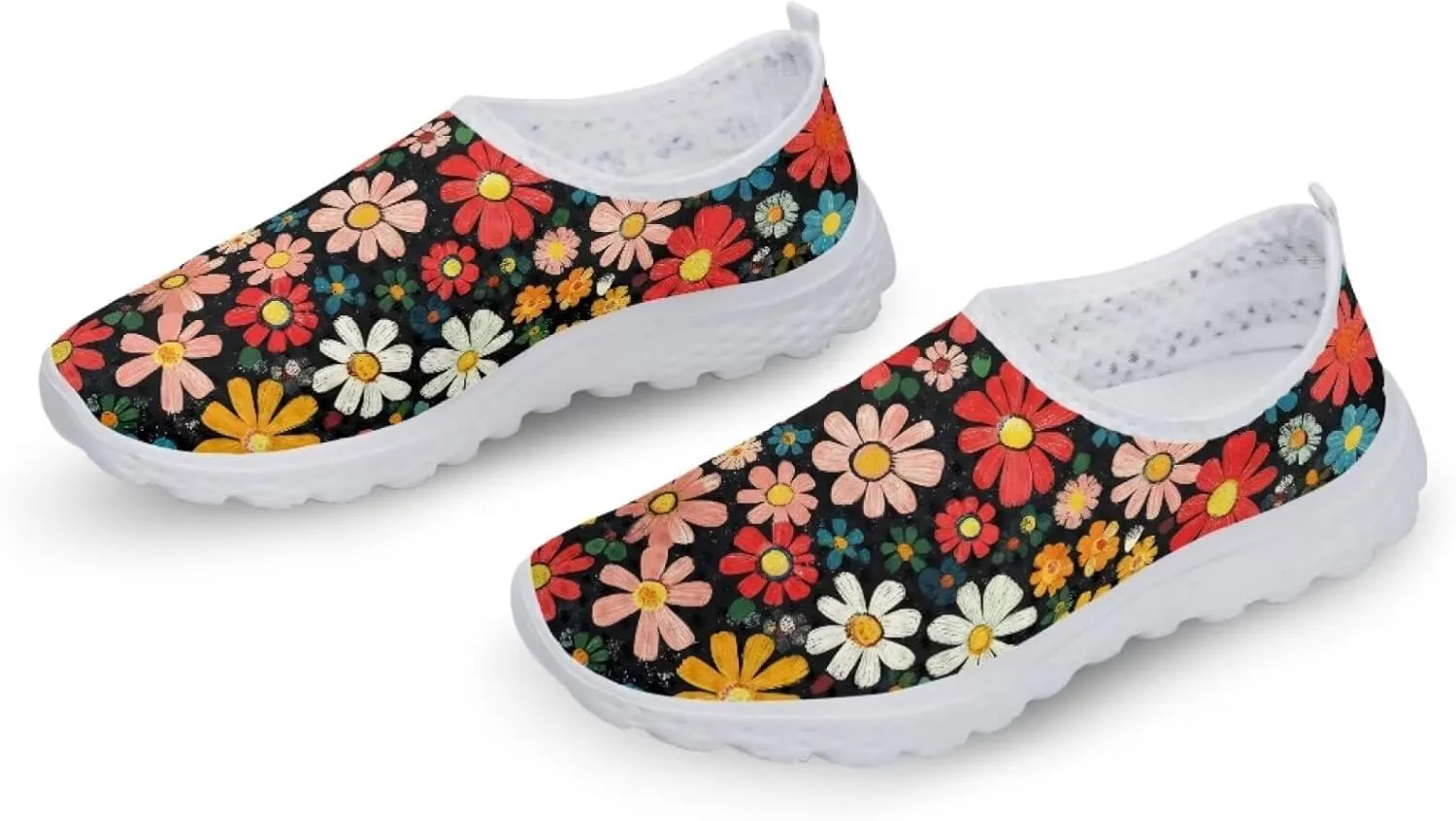 BIGCARJOB Women Sneaker Slip-on Walking Shoes Woman Casual Sport Gym Shoes Breathable Mesh Running Shoes Mom Shoes