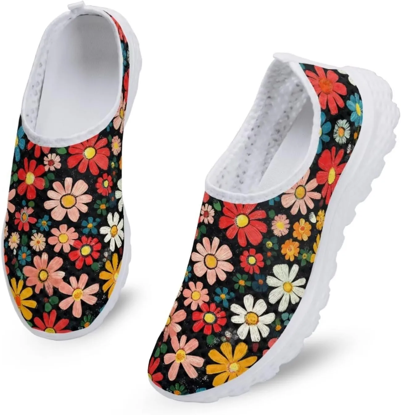 BIGCARJOB Women Sneaker Slip-on Walking Shoes Woman Casual Sport Gym Shoes Breathable Mesh Running Shoes Mom Shoes
