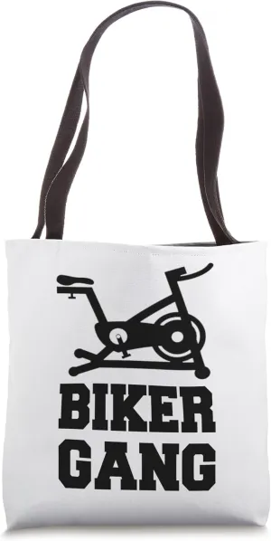 Biker Gang Spin Class Fitness Gym Clothes Workout Gear Tote Bag