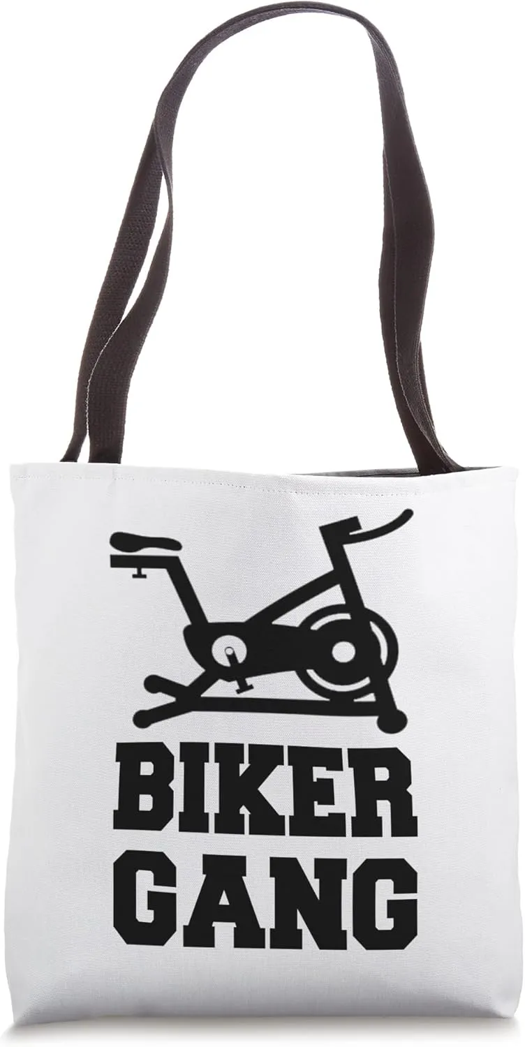 Biker Gang Spin Class Fitness Gym Clothes Workout Gear Tote Bag