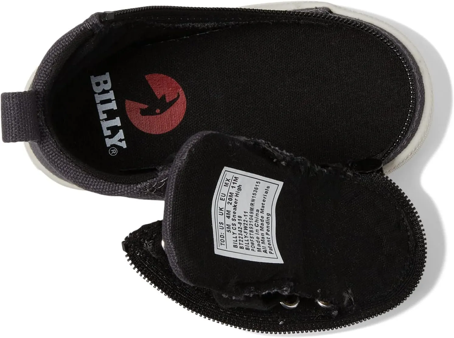BILLY Footwear Kids Unisex CS High-Top Sneakers with Canvas Upper, Little/Big Kid