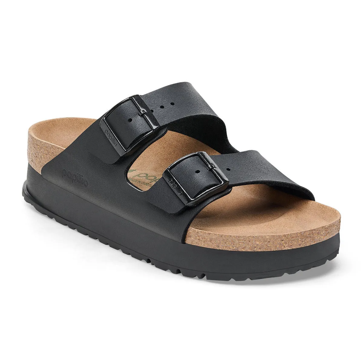 Birkenstock 1027395 Arizona Platform Vegan Black Birko Flor - Narrow