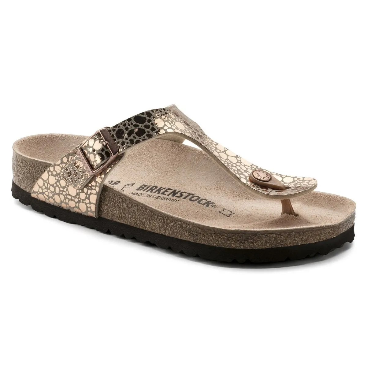 Birkenstock Gizeh Birko-Flor Metallic Stones Copper Sandals
