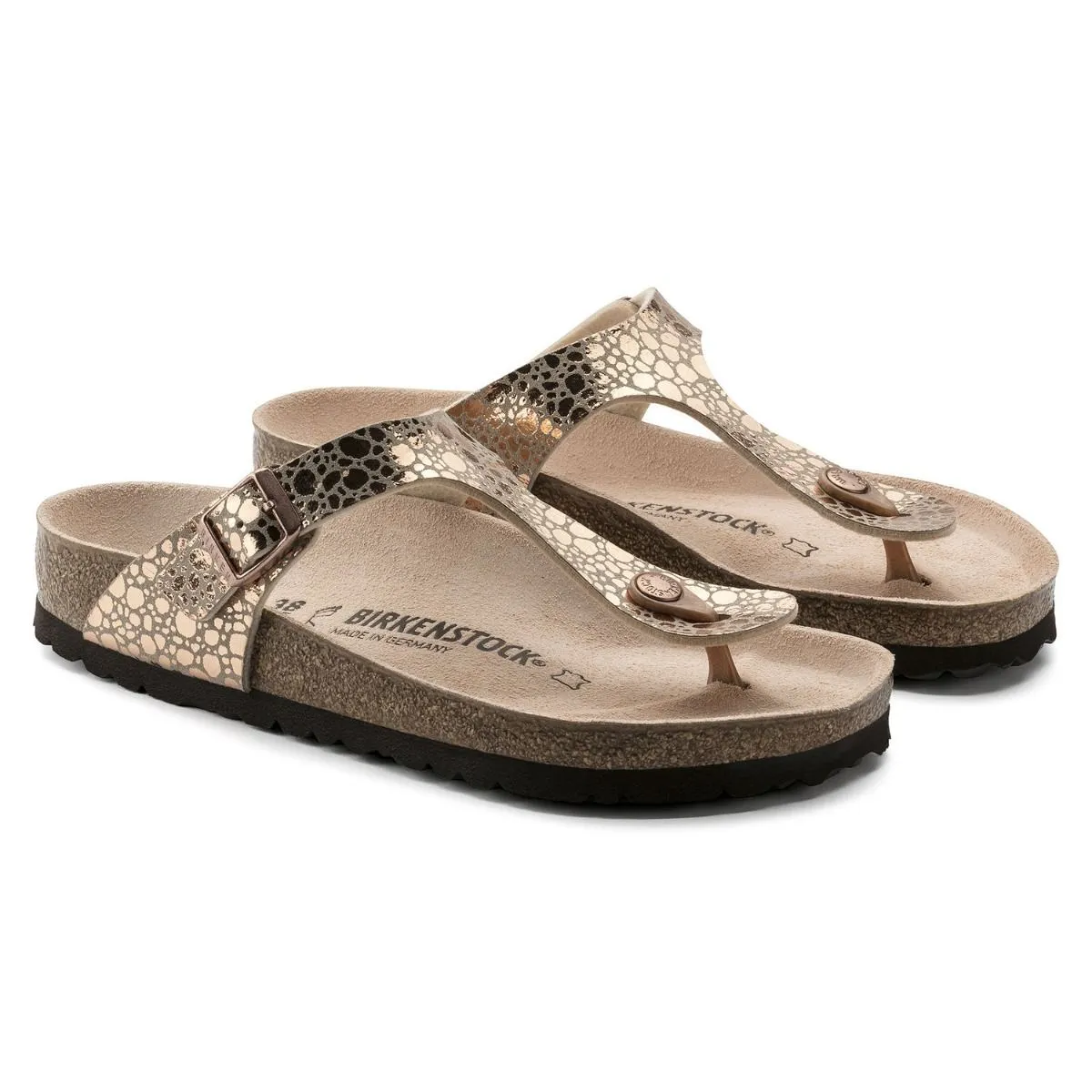 Birkenstock Gizeh Birko-Flor Metallic Stones Copper Sandals