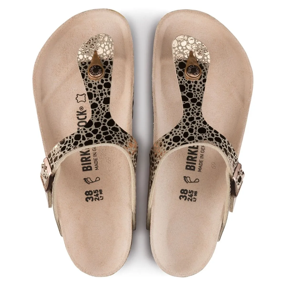 Birkenstock Gizeh Birko-Flor Metallic Stones Copper Sandals