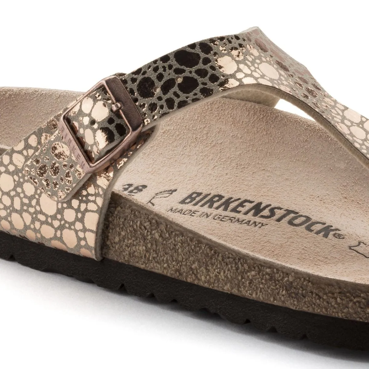 Birkenstock Gizeh Birko-Flor Metallic Stones Copper Sandals