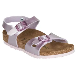 Birkenstock Kids Rio Birko-Flor Electric Metallic Lilac Sandals