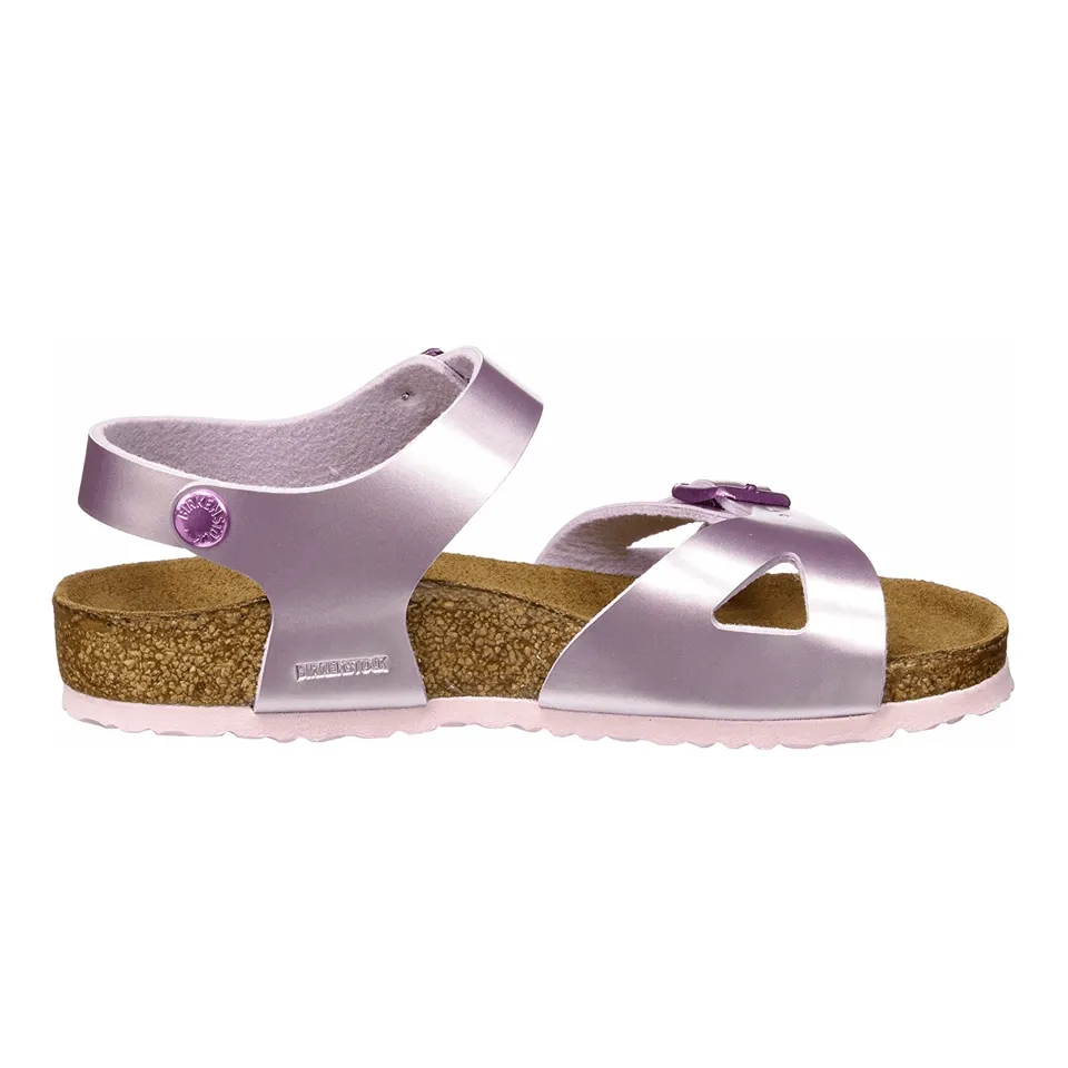 Birkenstock Kids Rio Birko-Flor Electric Metallic Lilac Sandals