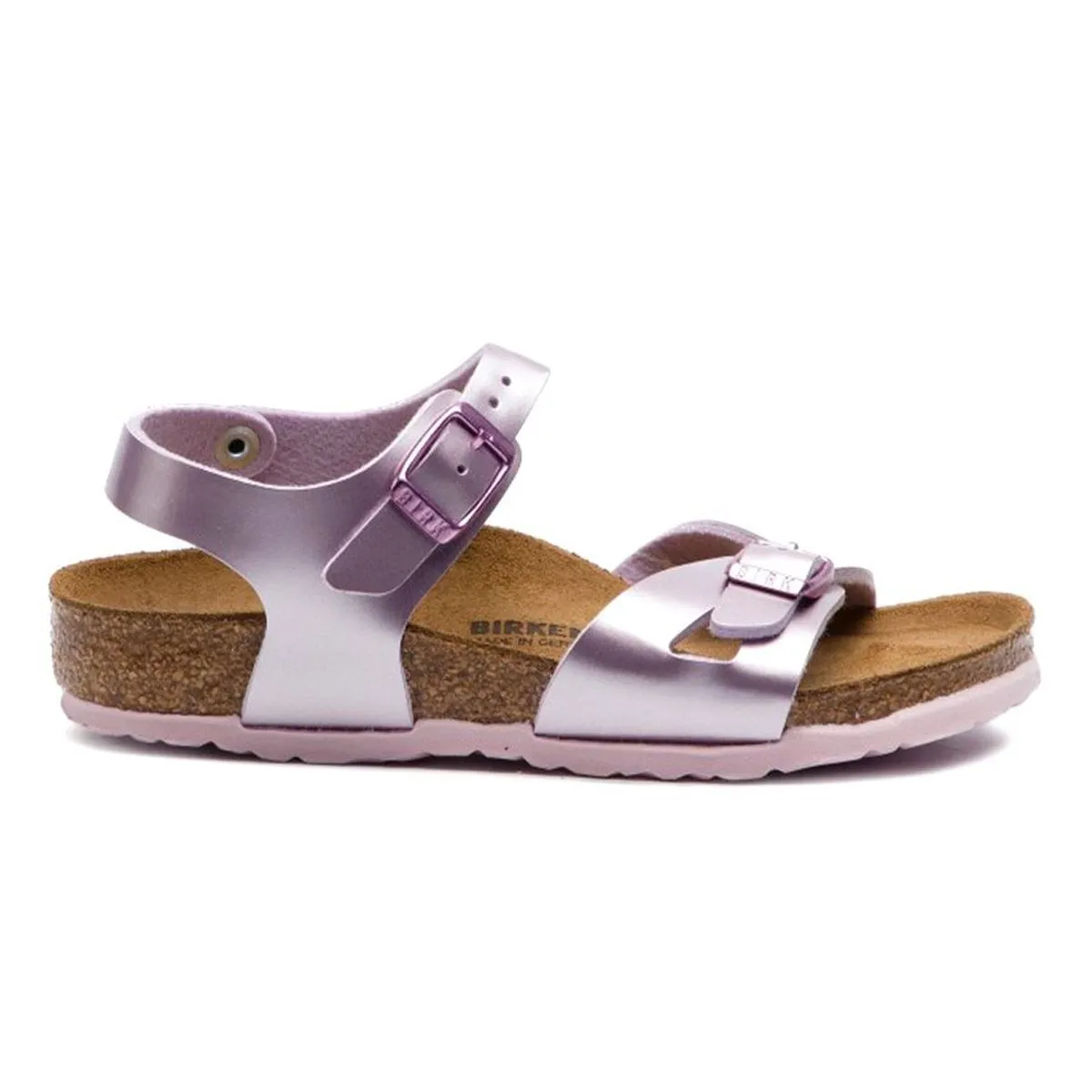 Birkenstock Kids Rio Birko-Flor Electric Metallic Lilac Sandals