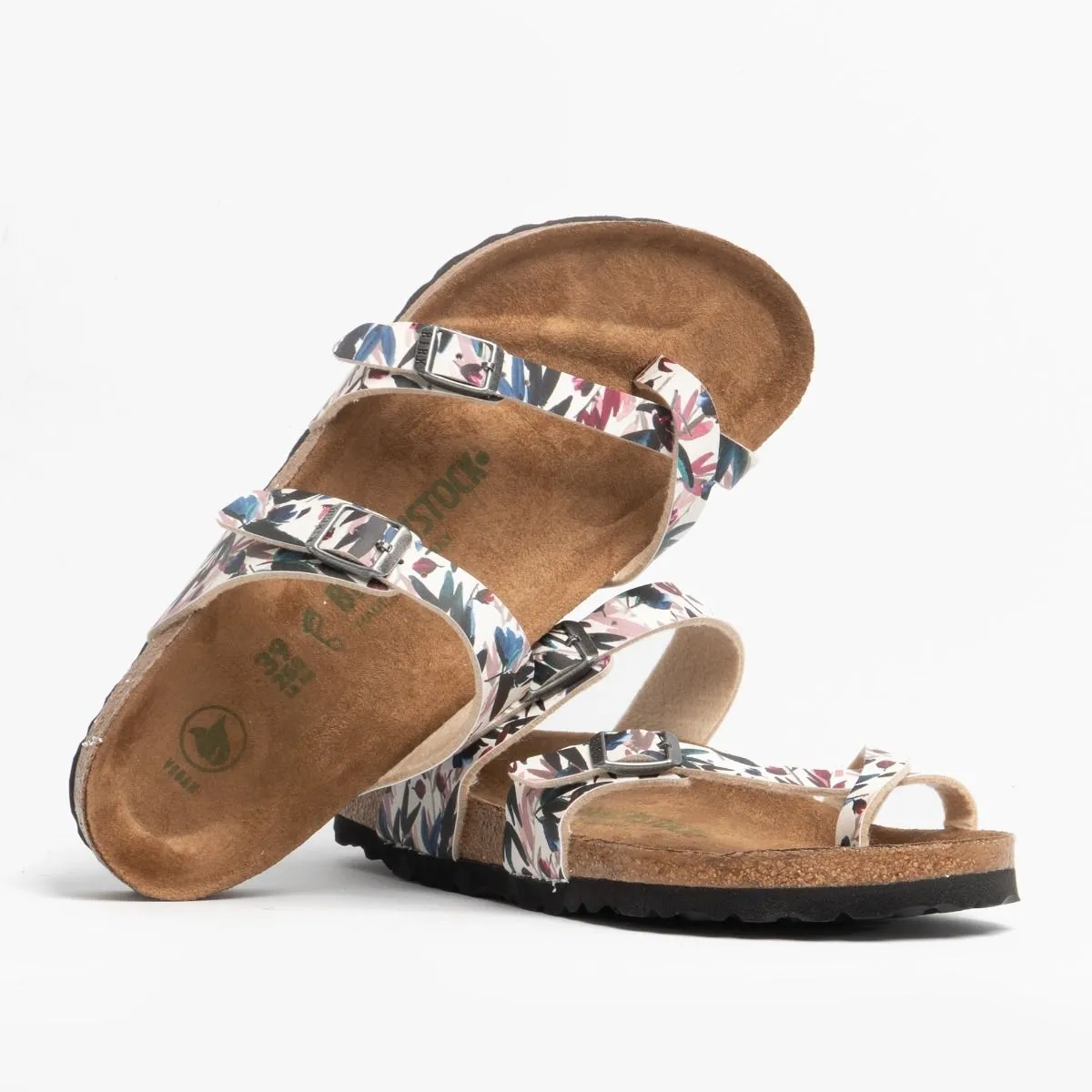Birkenstock Mayari Birko-Flor Floral Fades Off White Vegan Sandals