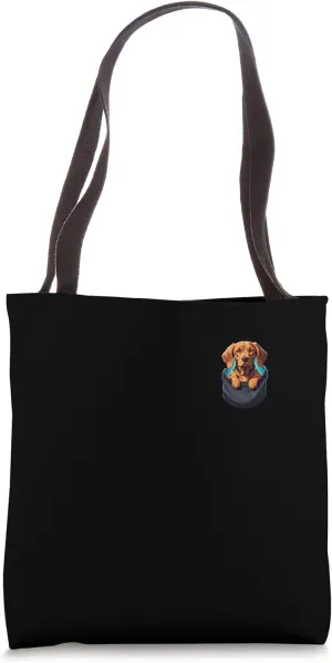 Bloodhound Pocket Bloodhound Peeking Out Pocket Tote Bag