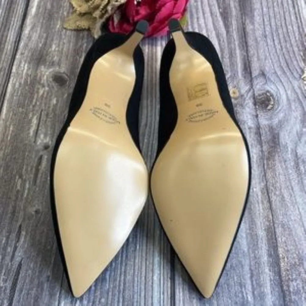 Bloomingdales Margo Black Suede Pointed-Toe Pumps 39M