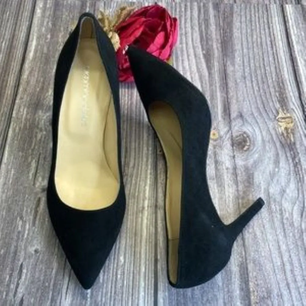 Bloomingdales Margo Black Suede Pointed-Toe Pumps 39M