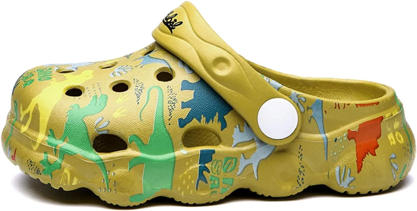 Boys Girls Clogs Cute Cartoon Animal Garden Shoes Lightweight Slides Slippers Slip-on Sandals (Infant/Toddler/Little Kid)