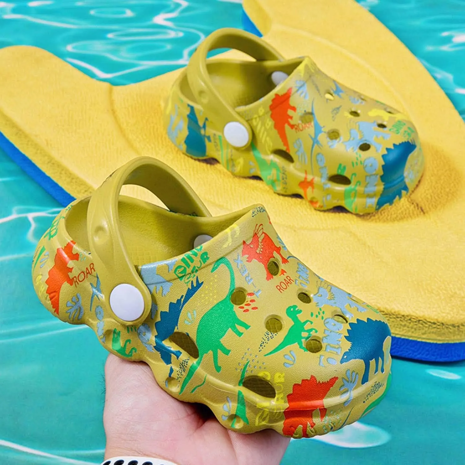 Boys Girls Clogs Cute Cartoon Animal Garden Shoes Lightweight Slides Slippers Slip-on Sandals (Infant/Toddler/Little Kid)