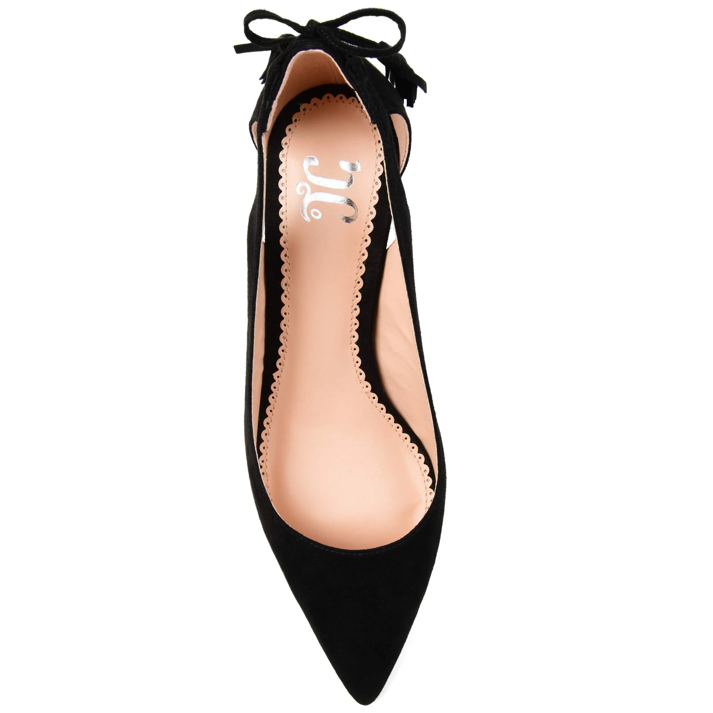 Brinley Co. Womens Pointed Toe Cut-Out Pump Black, 8.5 Regular US