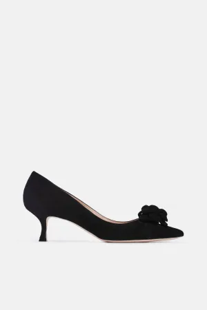 Camelia Heel - Black Suede