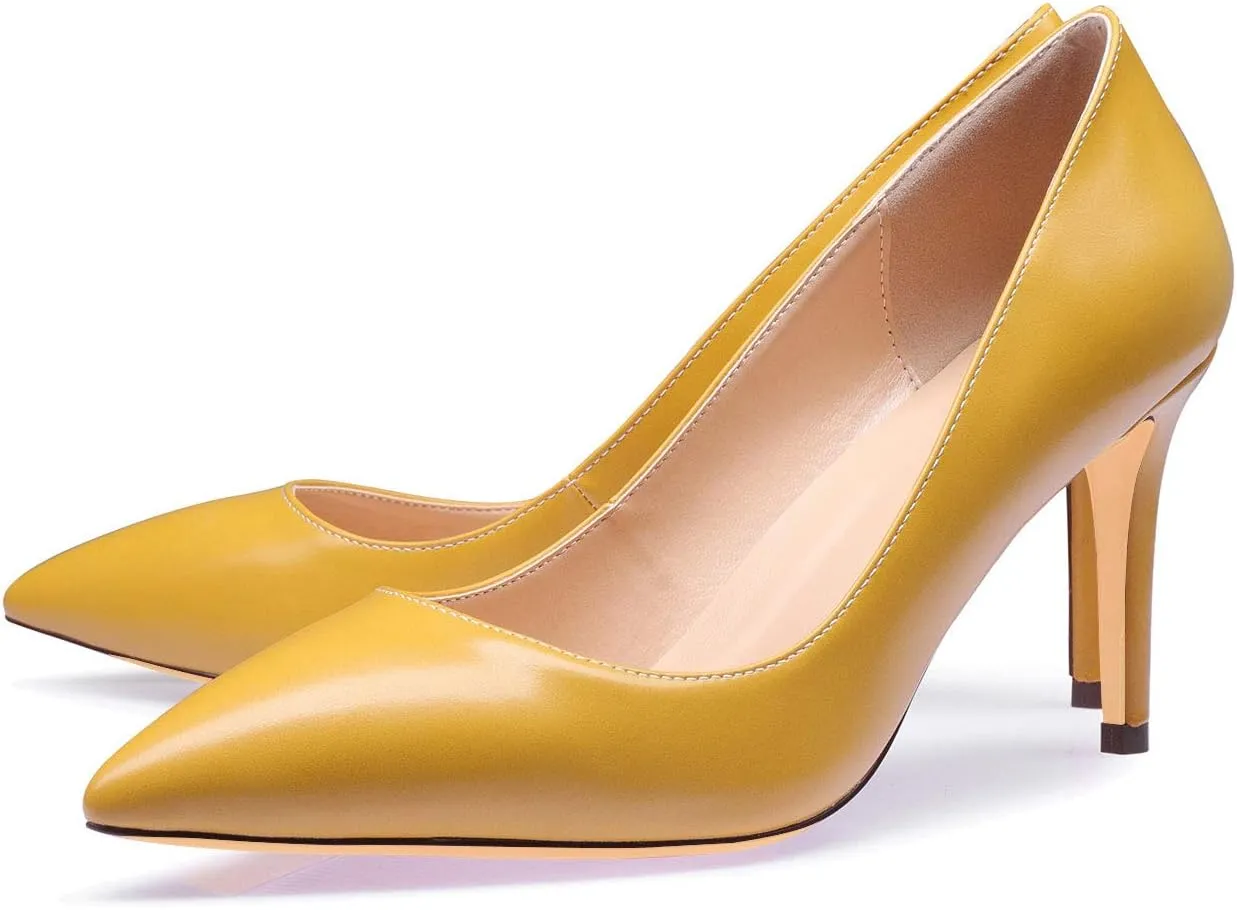 Castamere High Heels Womens Pointed-Toe Slip-on Pumps 8.5CM Stiletto Heel Shoes