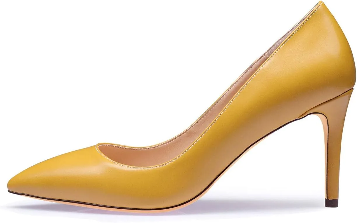 Castamere High Heels Womens Pointed-Toe Slip-on Pumps 8.5CM Stiletto Heel Shoes